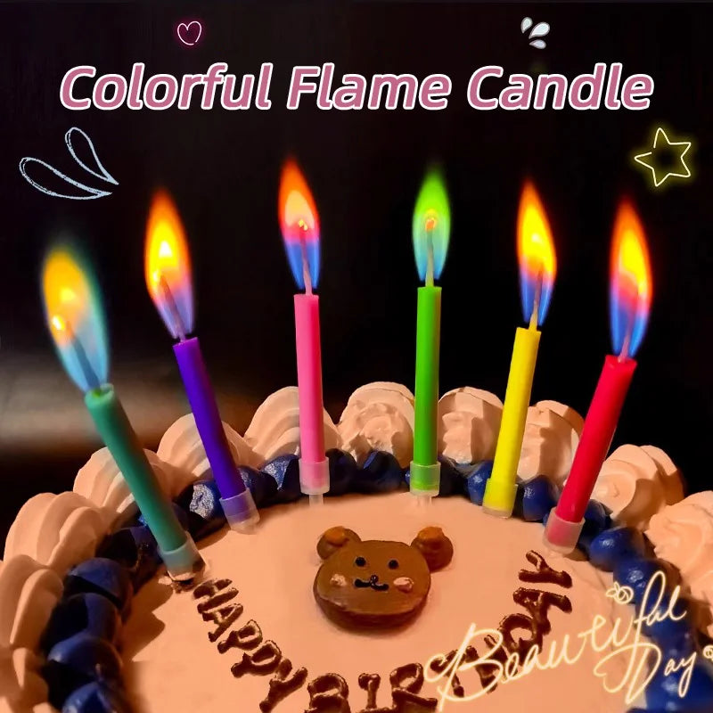 Rainbow Multicolor Birthday Candles Set of 12