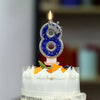 Blue Crown Number Birthday Candle