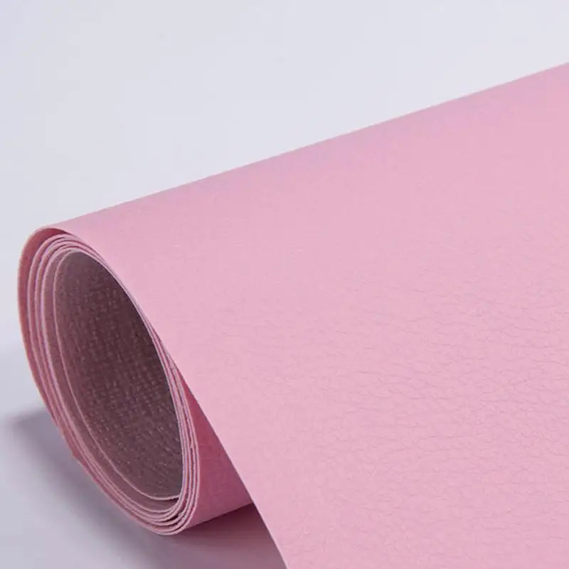 Roll of pink self-adhesive PU leather repair patches