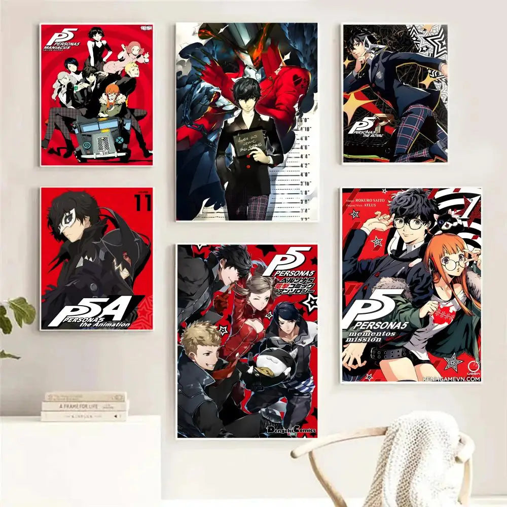 Persona 5 Classic Anime Poster - Self-Adhesive Wall Art