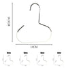 A white manganese steel round hook for hats, ties, scarves, and bags.