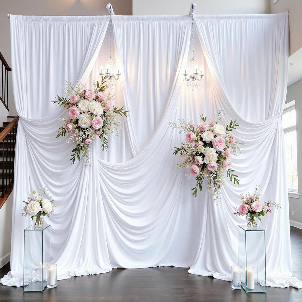 Silky Polyester Backdrop Drapes for Weddings & Events