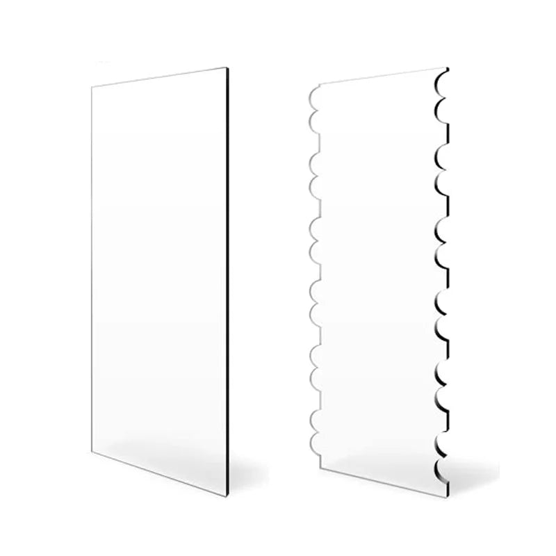Acrylic Cake Scraper Set for Smoothing and Decorating