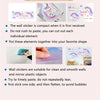 Instructions showing how to use pink cherry blossom tree wall stickers on smooth surfaces.
