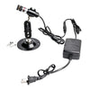 A Halloween laser projector with an adjustable mount and power cord.