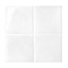 A square white peel and stick 3D marble tile backsplash for kitchen or bathroom.