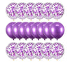 A collection of 20 rose gold confetti balloons in various shades and patterns for parties and celebrations.