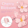Pink magnetic refrigerator stickers shaped like cherry blossoms used for sealing.