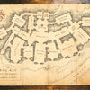 Vintage map drawing of a building layout titled Bay End on the hill, executed by Indenhill & Banks.