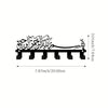 Black Islamic Arabic blessing key holder with hooks and dimensions