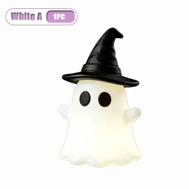 Glow-in-the-Dark Mini Ghost Figurine for Halloween Décor