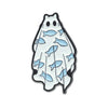 Halloween Enamel Pins Set - Cute Ghost, Black Cat, and Pumpkin Brooches for Kids