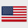 A rectangular American flag featuring the stars and stripes design.