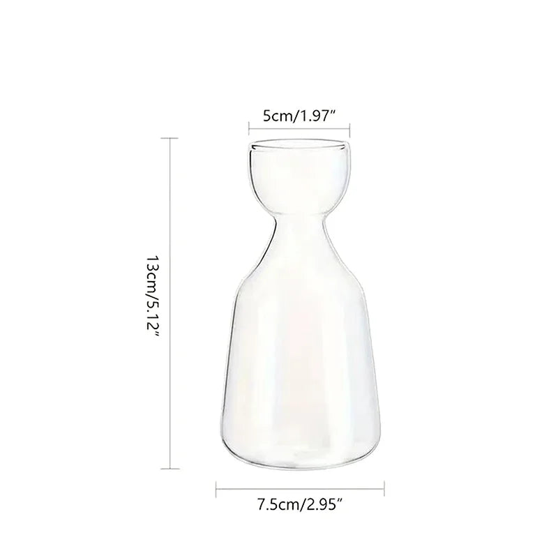 Clear glass vase for avocado seed growing kit
