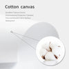 Close-up view of cotton canvas fabric texture and fibers.