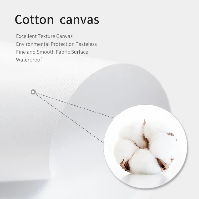 Close-up view of cotton canvas fabric texture and fibers.