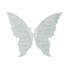 Pair of sheer, light green fairy wings with intricate floral patterns.