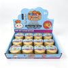 A box of one set sugar edition colorful simulated dumpling squishy toys with a rainbow mystery theme.