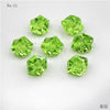Eleven faceted green crystal ice cube acrylic stones for decorative use