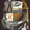 A dark poster featuring Master Chief and the Halo logo, designed as wall art.