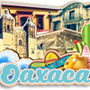 A colorful illustration featuring historical architecture and a cactus, with the text Oaxaca.