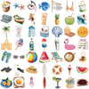 A collection of summer graffiti stickers featuring various designs and elements for personalized gear.