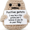 Handmade Crochet Emotional Support Animal Doll with Heartfelt Card