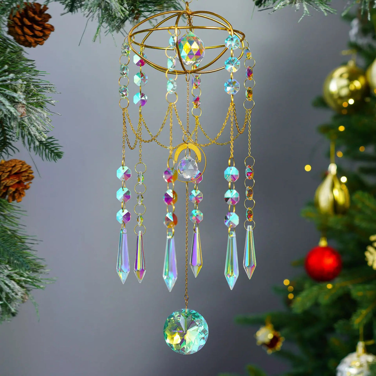 Crystal Prism Wind Chime Garland