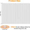 A diagram showing the size of acrylic lollipop sticks, with a scale indicating 5.9 inches or 15 cm.