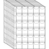 A stack of coin collection albums with transparent PVC pages.