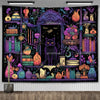 Enchanted Library Staircase Tapestry Wall Hanging