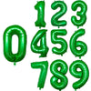 Gradient Rose Red Foil Number Balloons for Birthday & Party Decor
