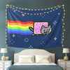 Nyan Cat Pixel Art Tapestry – Rainbow Cat Wall Hanging