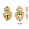 Gold Sacred Heart Charms for Jewelry Making