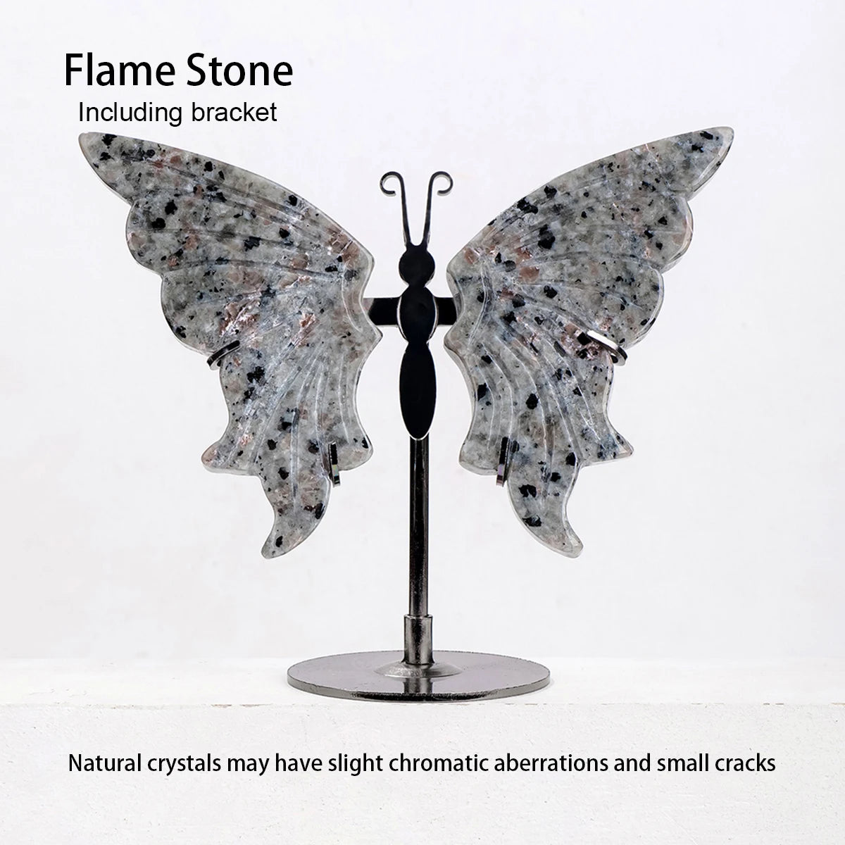 Hand-Carved Natural Amethyst Crystal Butterfly Desk Ornament