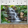 Forest Waterfall Wonderland Photography Backdrop