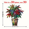 A potted cannabis plant in a decorative mosaic pot, used as 2D plane demonstration.