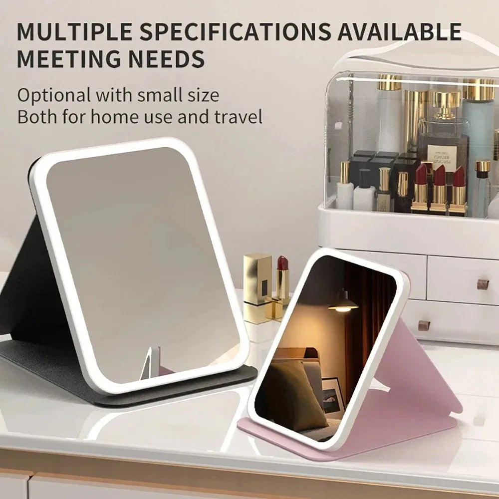 A set of multiple specifications vanity mirrors with optional small size for home and travel use.