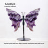 Hand-Carved Natural Amethyst Crystal Butterfly Desk Ornament