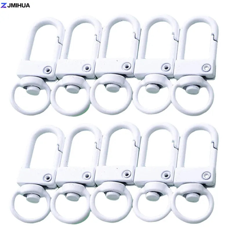 White lobster clasp hooks for jewelry making and DIY crafts