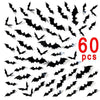 A collection of black bat-shaped 3D wall stickers for Halloween decor
