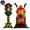 Race Car Birthday Party Balloon Decoration Set with Traffic Lights, Cones & Checkered Flags