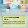 A set of colorful magnetic sliding number puzzles featuring numbers 2 through 8 on a light surface.