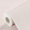 Roll of self-adhesive 3D linen texture wallpaper panels in a light beige color
