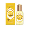 A golden glass bottle of Vanilla Extract body oil with a gold label and a matching box.