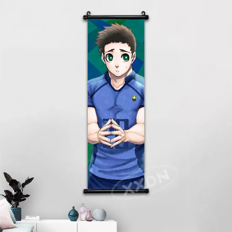 Anime canvas wall art featuring Isagi Yoichi and Chigiri Hyoma in a sports uniform.