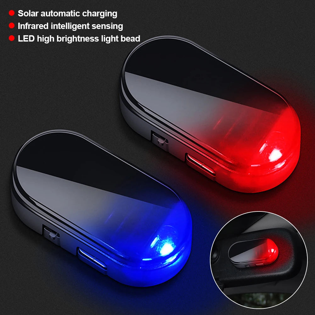 A compact LED light bead device shown in various views, highlighting solar charging and infrared sensing features.
