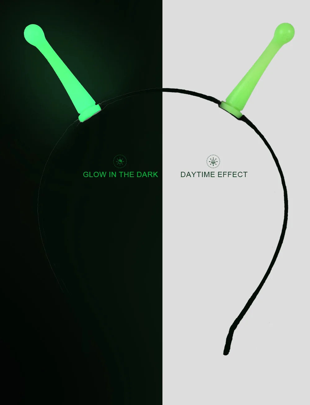 Glowing Alien Antenna Headband for Halloween & Cosplay