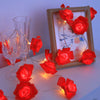 LED Rose Flower String Lights - 3M, 20 Lights, Multi-Color