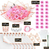 Glitter artificial rose bouquet kit featuring pink roses, crown, and various floral components.